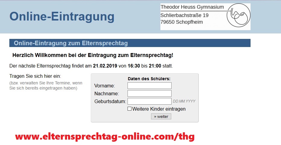 Elternsprechtag online