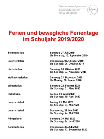 Ferien 2020